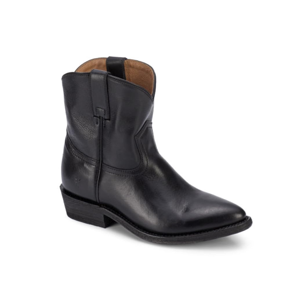 Frye Billy Short Women's Leather Western Boot - Classic Cowgirl Style, Durable Craftsmanship, Comfortable Fit, Black - Pallio - 7M