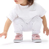 Vans Baby Girl's Old Skool V (Infant/Toddler) Powder Pink/True White 4.5 Toddler M