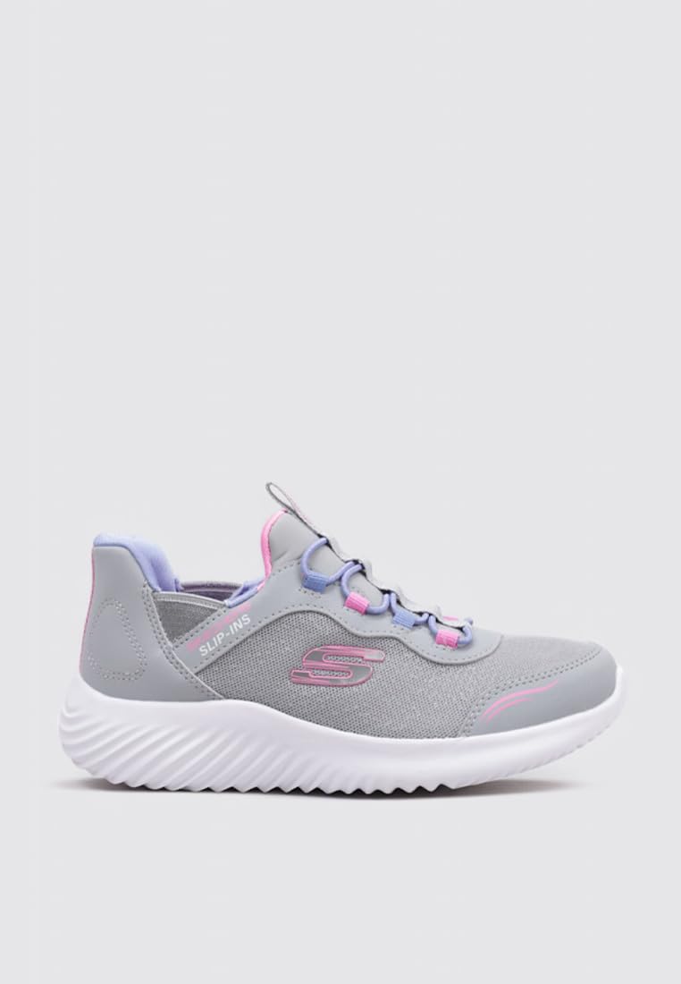 Skechers Kids Bounder - Simple Cute Sneaker, Gray, 5 Big Kid