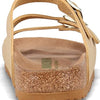 Birkenstock Florida Fresh Vegan Birkibuc Latte Cream Sandals