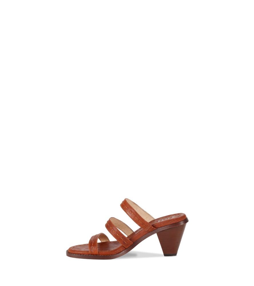 Frye Women's Estelle Strappy Slid Sandal, Cognac - 8.5M