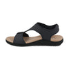 Gravity Defyer Women's GDEFY Dyvor Leather Fashion Slides 11M - VersoShock Orthotic Recovery Outdoor Sandals Black