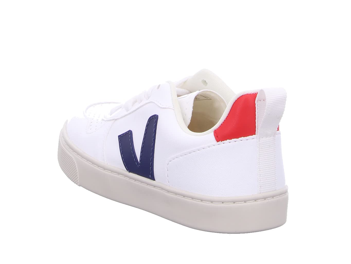 Veja V-10 Lace White/Cobalt Vegan 6 US Big Kid