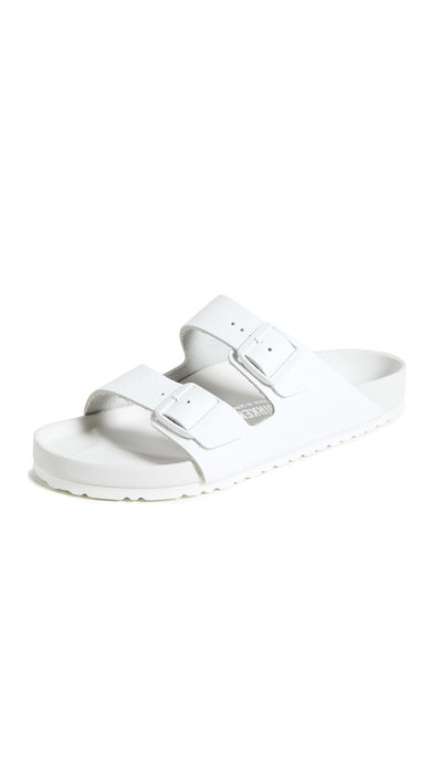 Birkenstock Men's BIRK-051131 Arizona Leather Sandals, White, 37