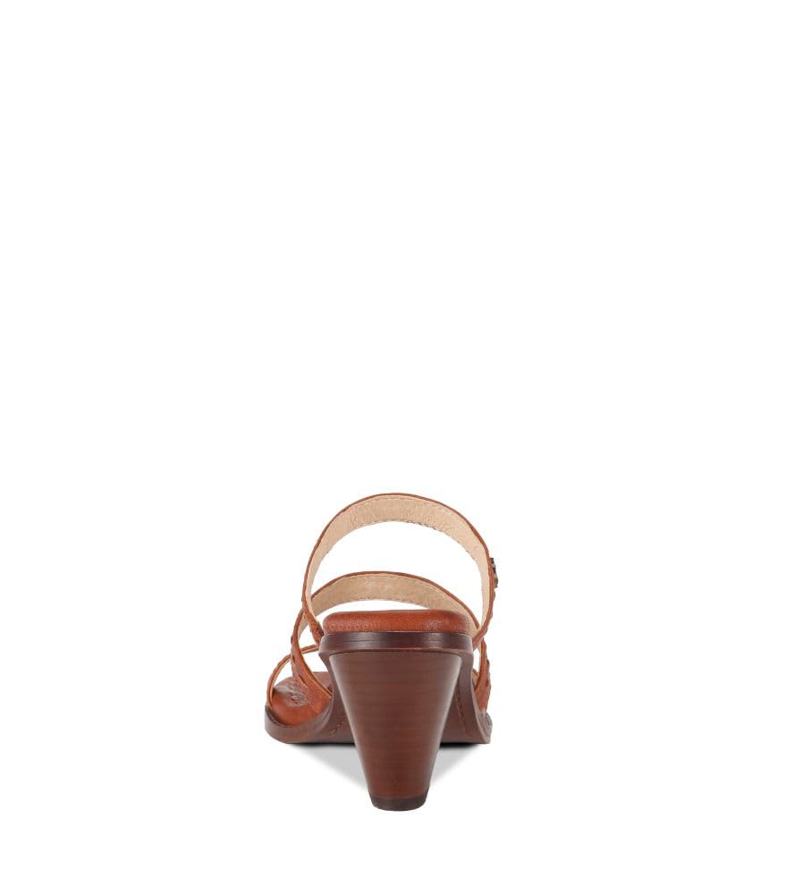 Frye Women's Estelle Strappy Slid Sandal, Cognac - 8.5M