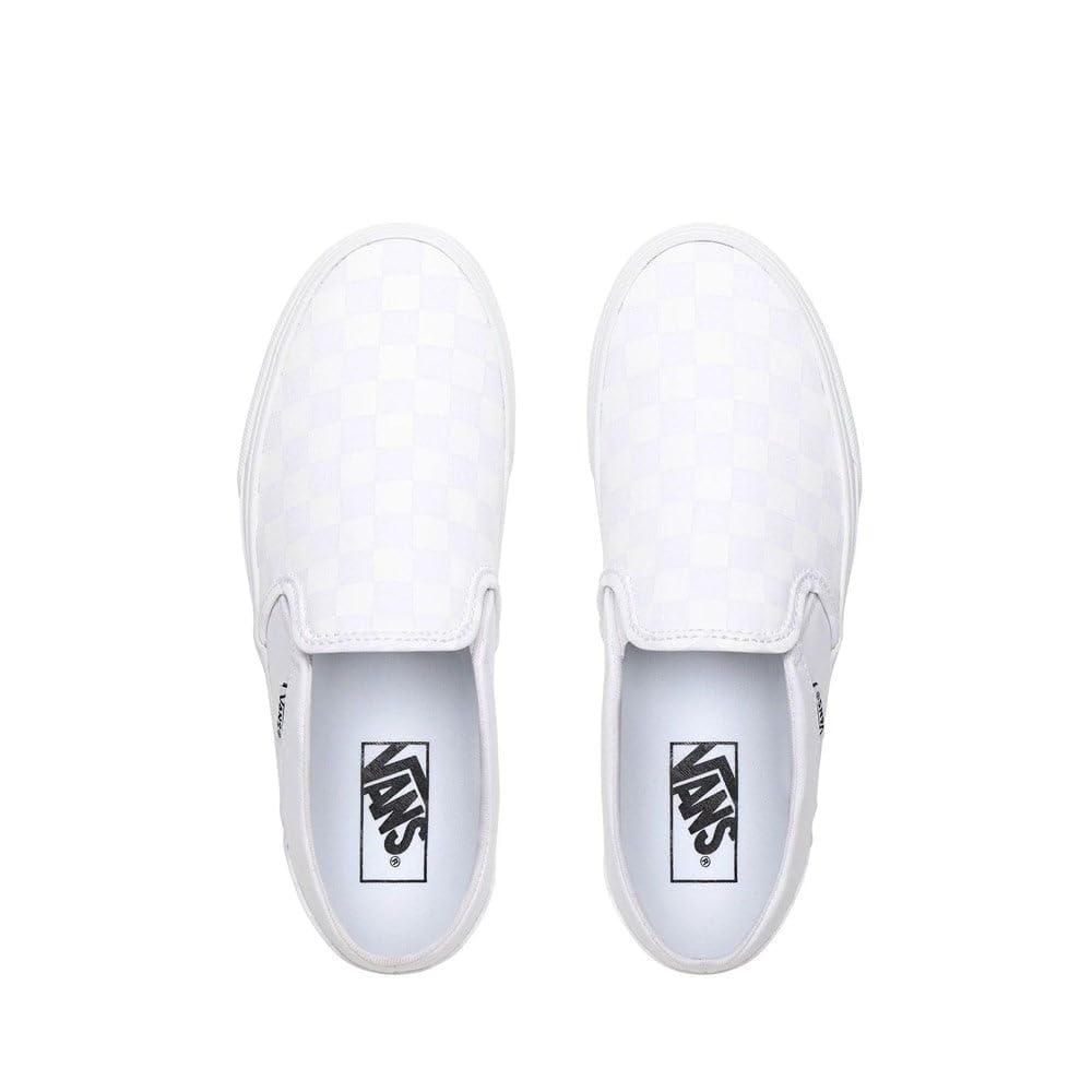 Vans Women's Asher Trainers, Checkerboard White White, 7
