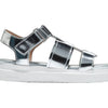 COLE HAAN WOMENS GRANDPRØ RALLY FISHERMAN SANDAL, SILVER SPECCHIO, 6-B US