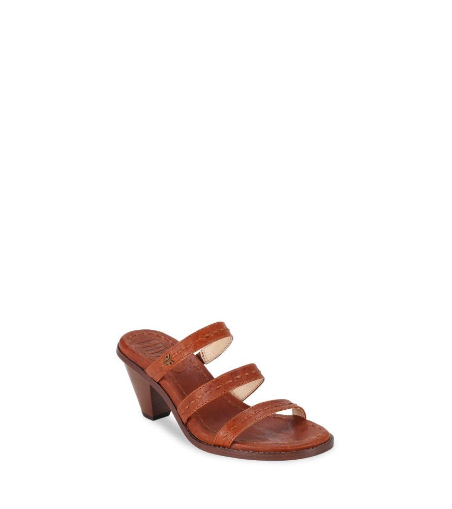 Frye Women's Estelle Strappy Slid Sandal, Cognac - 8.5M
