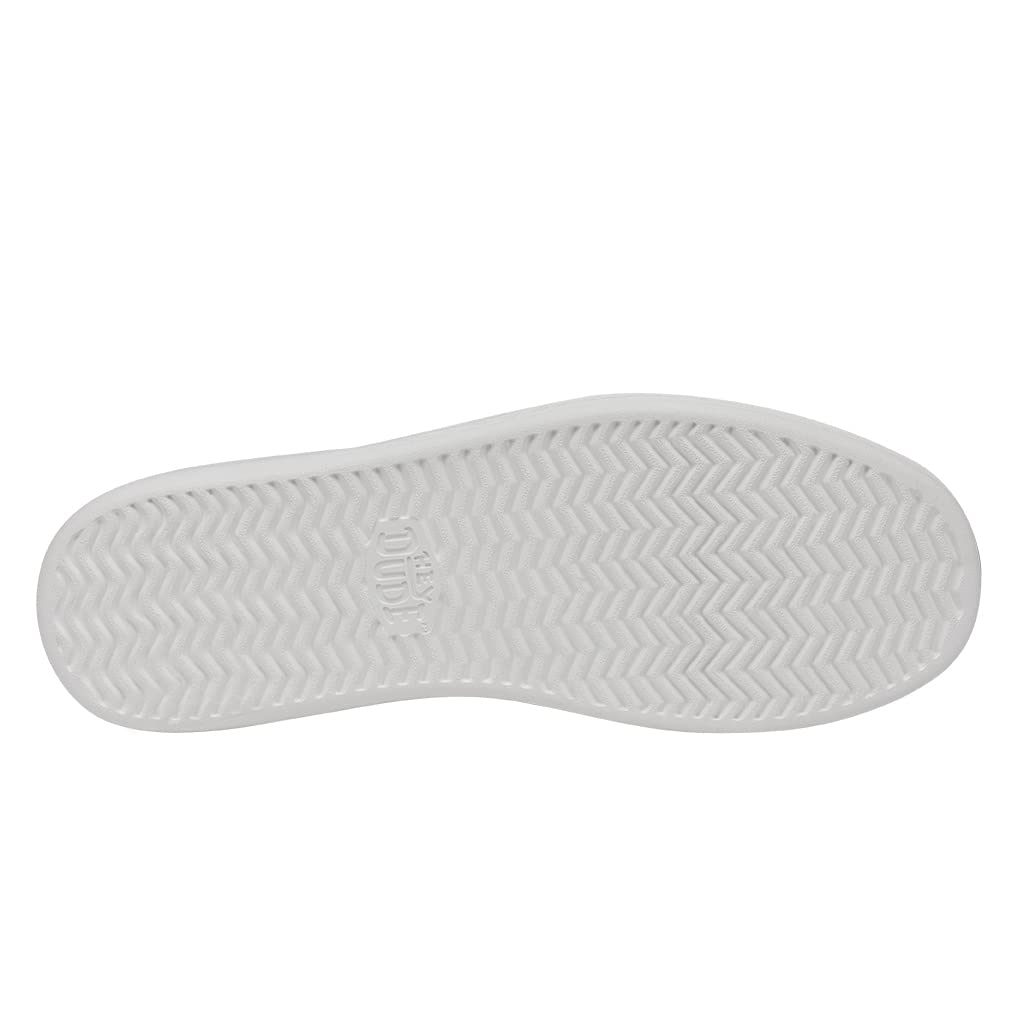 HEYDUDE Men's Conway Craft Slip On Sneaker, White Size 13 | Lightweight Casual Shoe with Elastic Laces