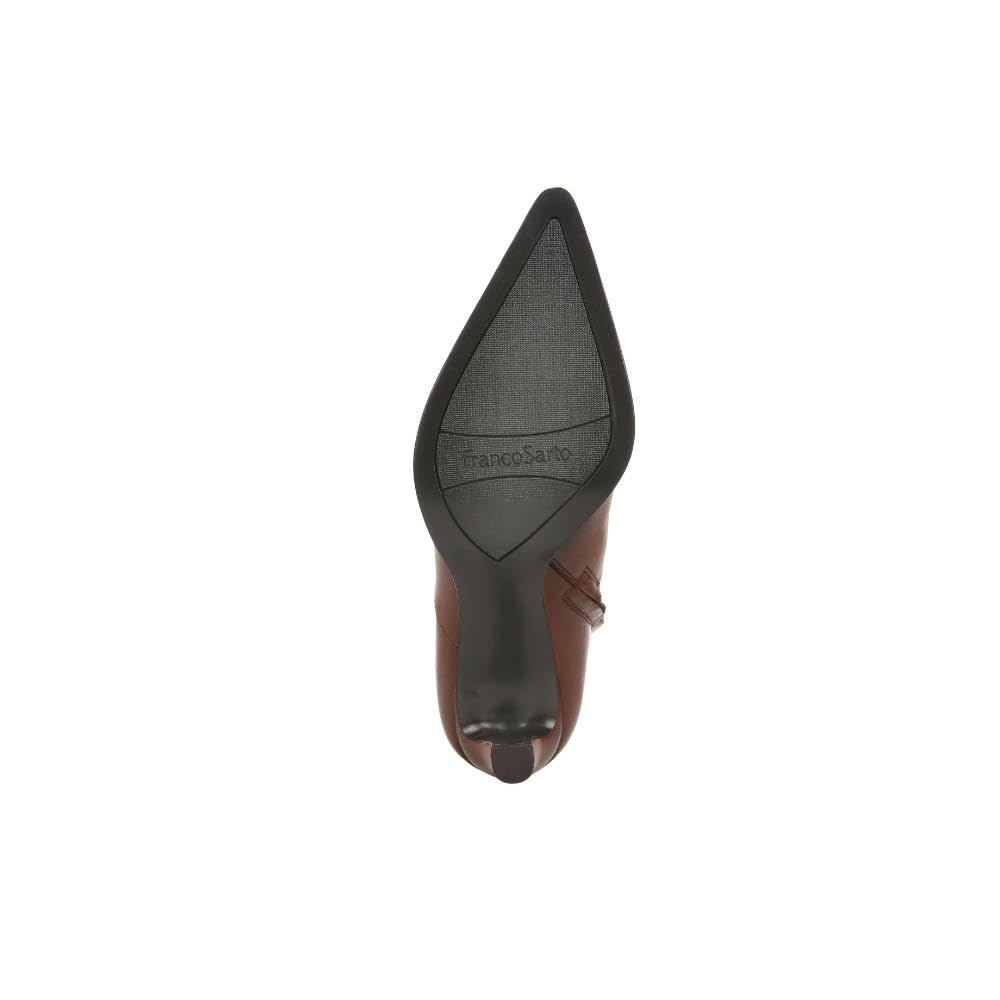 Franco Sarto Womens Appia Pointed Toe Dress Bootie Tobacco Brown Leather 7.5 M