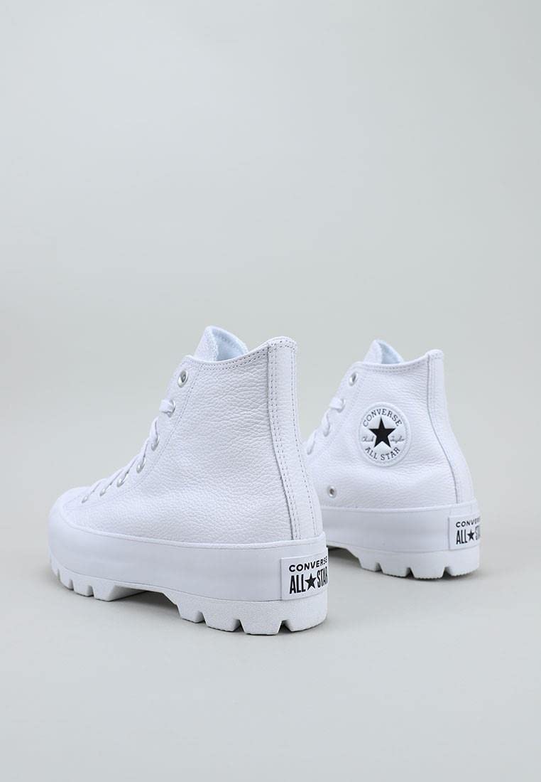 Converse Chuck Taylor All Star Lugged Leather Hi Womens Shoes Size 9, Color: White/Black
