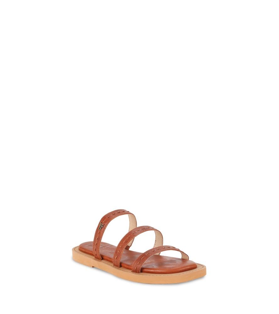 Frye Women's Faye Strappy Slide, Cognac - 8M