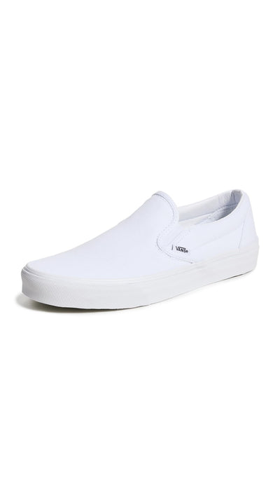 Vans Slip On Unisex Sneakers, True White, 6 US Women/4.5 US Men