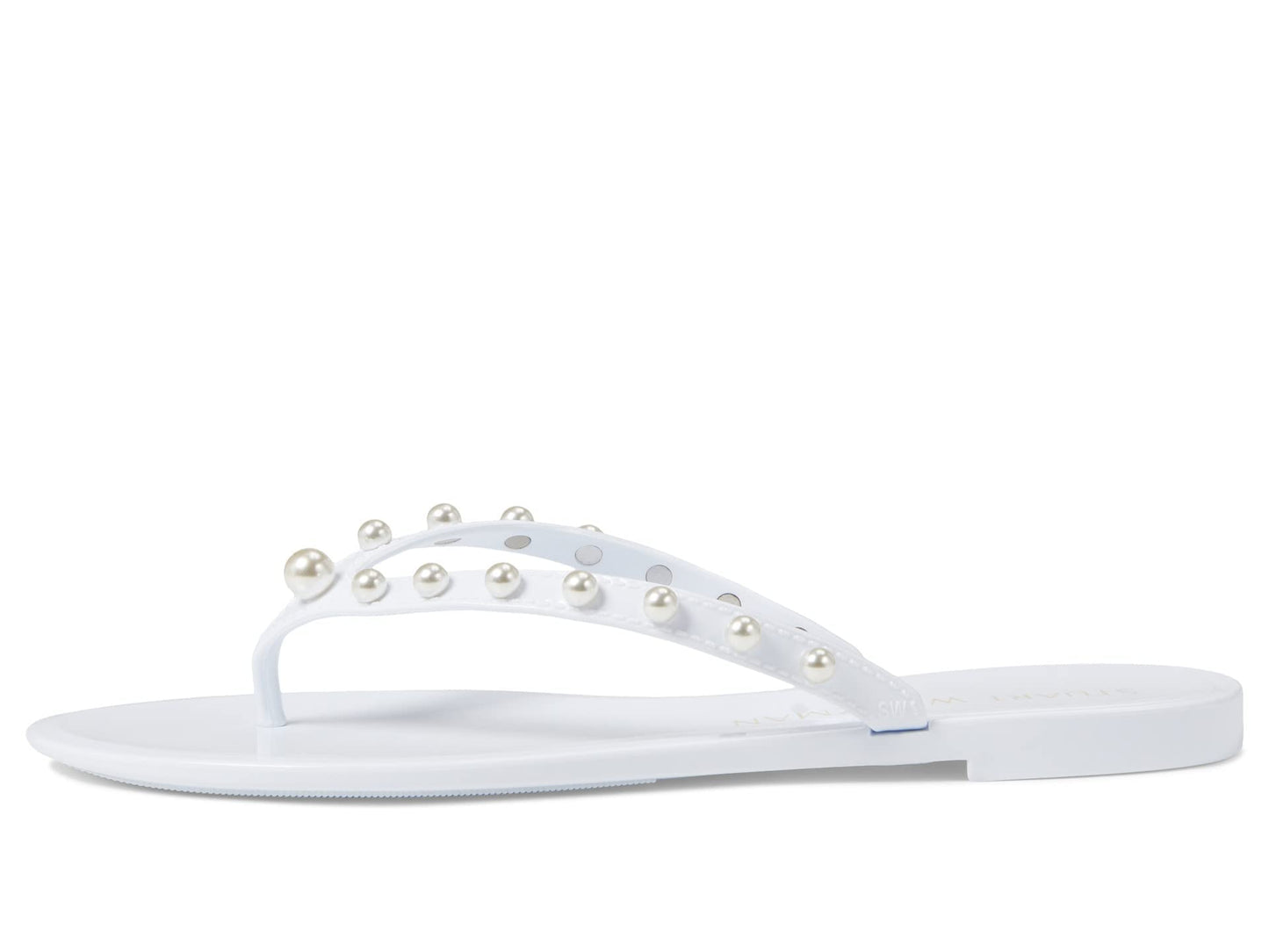 Stuart Weitzman Goldie Jelly Flip-Flop White 11 B