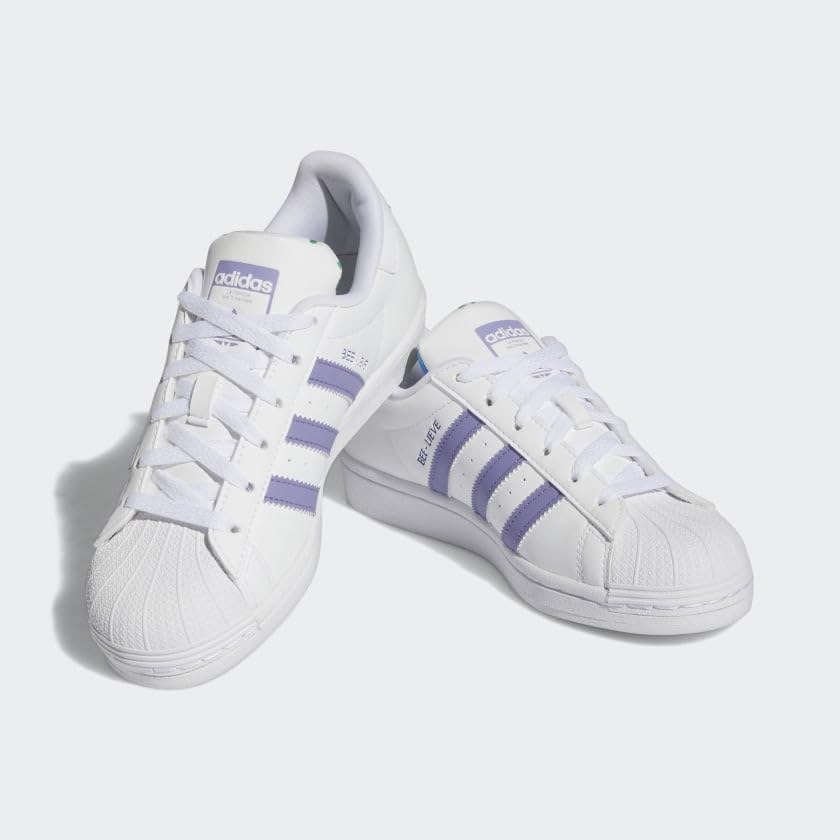adidas Superstar Shoes Kids', White, Size 5