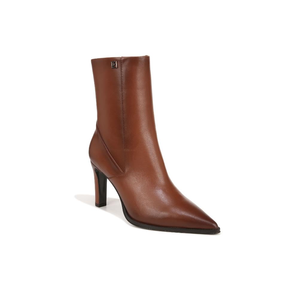 Franco Sarto Womens Appia Pointed Toe Dress Bootie Tobacco Brown Leather 7.5 M