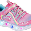 Skechers Kids Girls Heart Lights-Rainbow LUX Sneaker, Pink Multi 1, 4