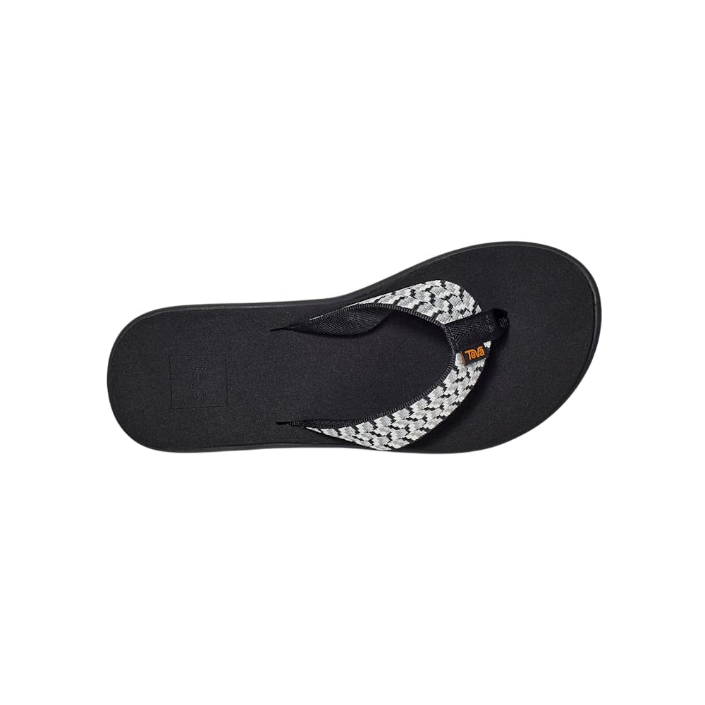 Teva Women's Voya Wedge, Paint Tracks Black/White, 10 M US