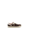 Frye Ivy Low Lace Sneakers for Women Crafted from Soft, Vintage Italian Leather with Removable Molded Footbed, Leather Lining, and Contrast White Rubber Outsoles, Black/Brown - 5.5M