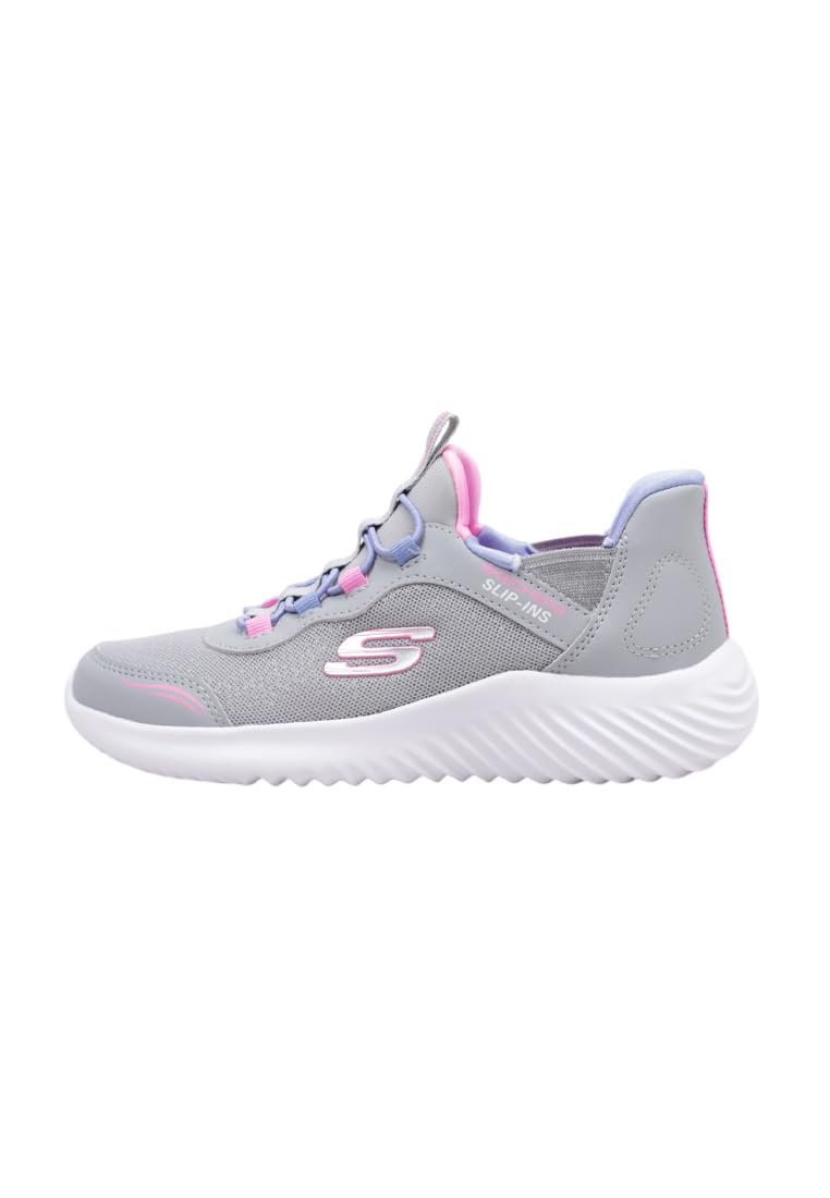 Skechers Kids Bounder - Simple Cute Sneaker, Gray, 5 Big Kid