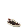 Frye Ivy Low Lace Sneakers for Women Crafted from Soft, Vintage Italian Leather with Removable Molded Footbed, Leather Lining, and Contrast White Rubber Outsoles, Black/Brown - 5.5M