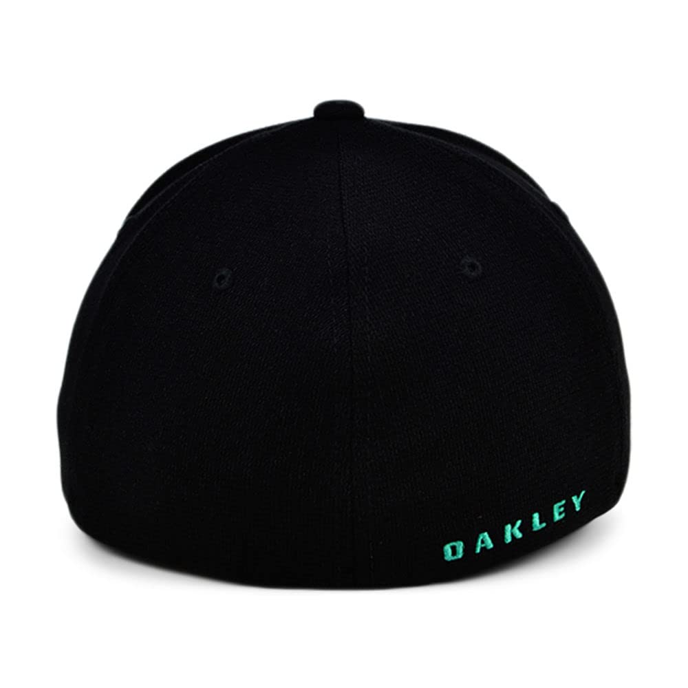 Oakley Tin Can Premium Flex Stretch-Fitted Cap Black/Teal