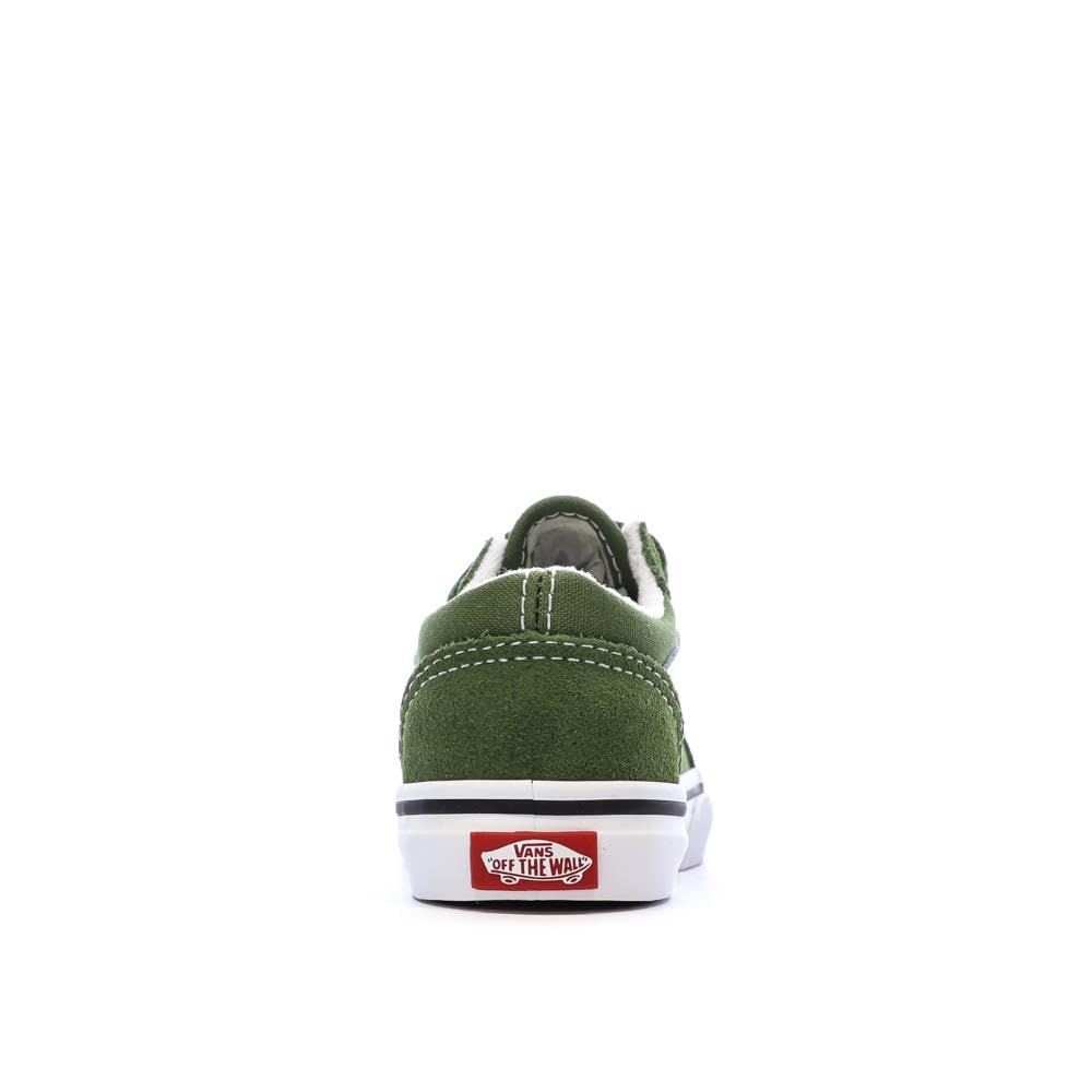 Vans Kids Old Skool V (Infant/Toddler) Sneaker, Color Theory Pesto, 6 US Unisex