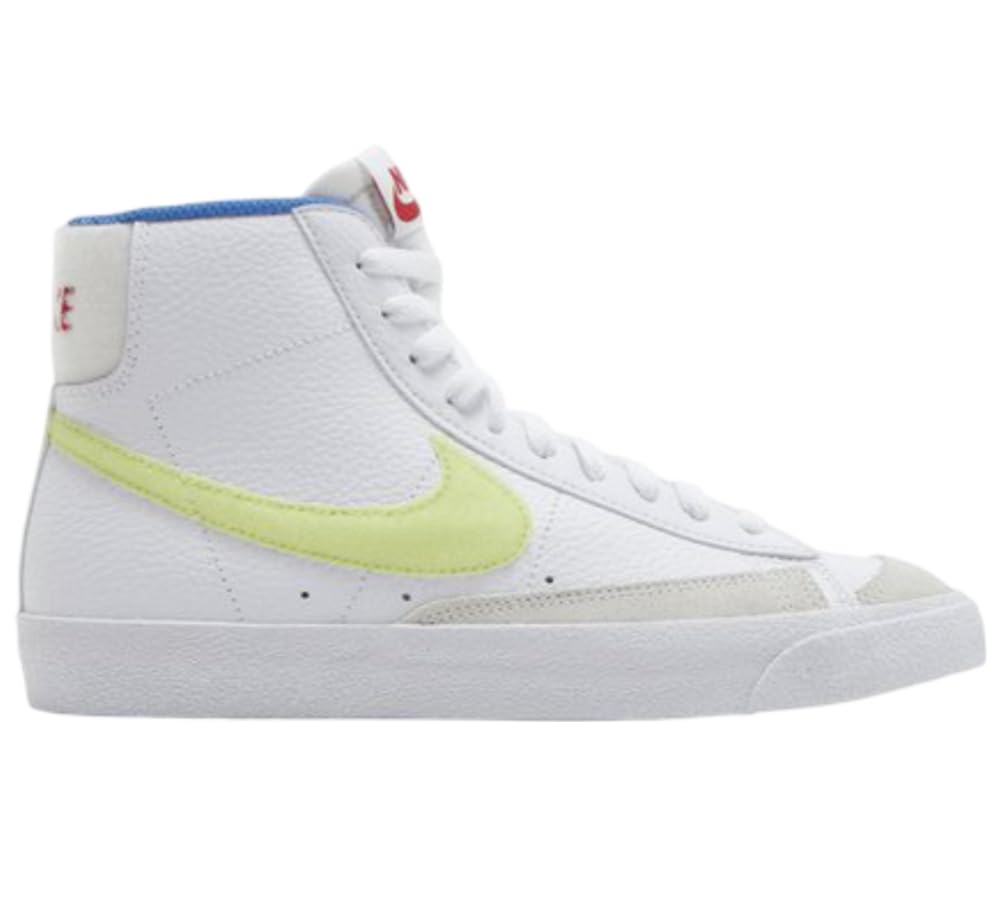 Nike Big Kid Blazer MID '77 GS White/Lt Lemon Twist Road Running Shoes-DQ1042 100-Size 4.5