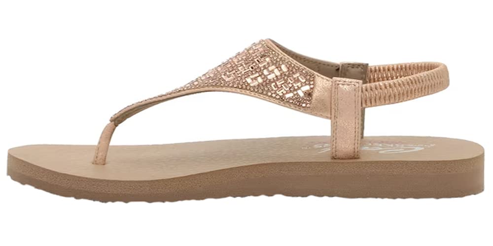 Skechers Women's MEDITATION - SWEET ROCK, Rose Gold, 6 M