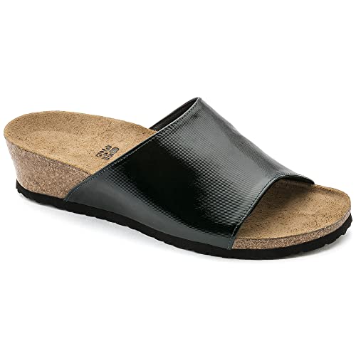 Birkenstock Amber Sandals, Tex Glossy Dark Green, 8 UK 42 EU Narrow 11 US