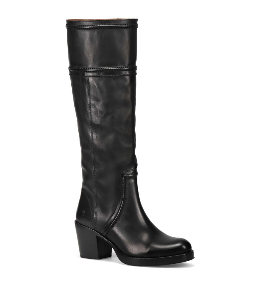 Frye Jean Tall Pull On Boot for Women - Premium Leather, Stylish Design, Durable Outsole, Comfortable Fit, Black - 10M