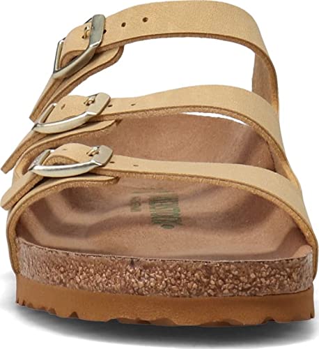 Birkenstock Florida Fresh Vegan Birkibuc Latte Cream Sandals