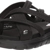 Skechers Cali Women's Flex Appeal 2.0-Start up Sport Sandal,black/black,6 M US