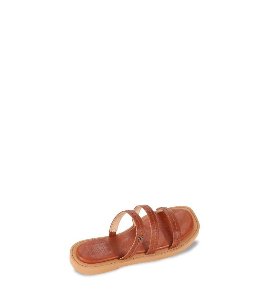 Frye Women's Faye Strappy Slide, Cognac - 8M