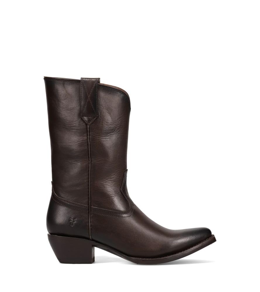 Frye Women's Sacha Mid Pull On Boot, Chocolate - Volterra Leather - 8.5M