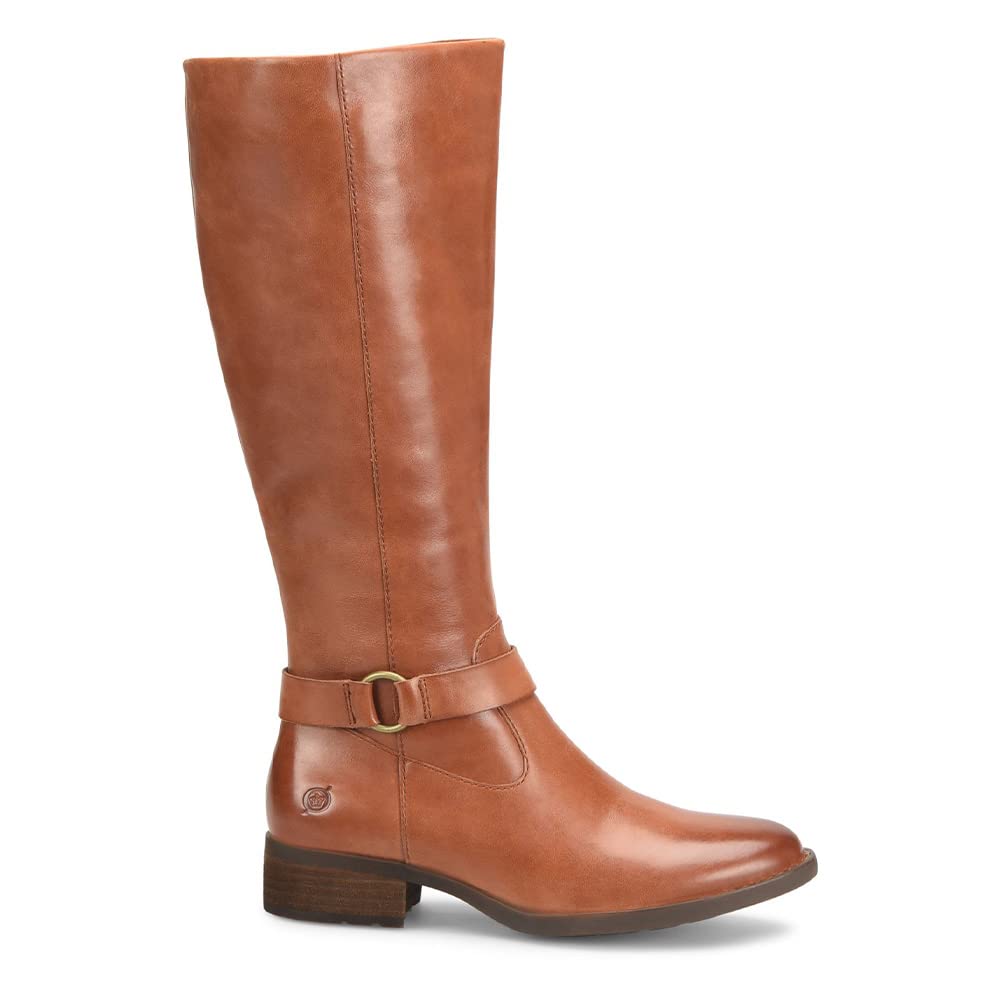 BORN Women's Saddler Wide Shaft Brown 7 M