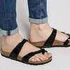 Birkenstock Women's Flip Flops Flo, Black Paint Black, 8.5 Narrow