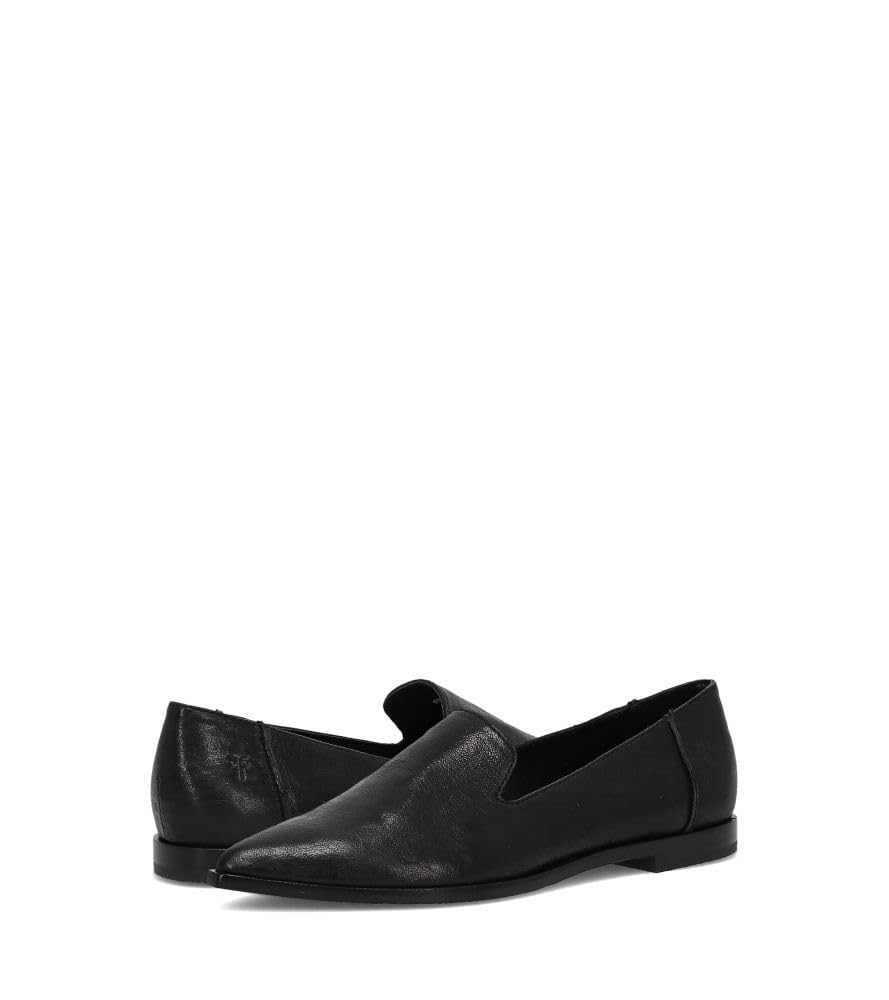 Frye Kenzie Venetian Women's Flat Loafer Shoes - Comfortable Slip-On Design with Premium Leather, Black - Oyster - 9 M