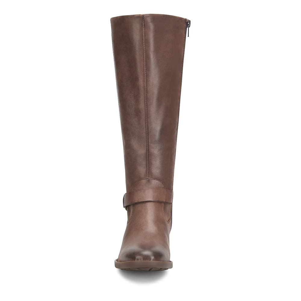 BORN Women's Saddler Wide Shaft Chocolate 8.5 M