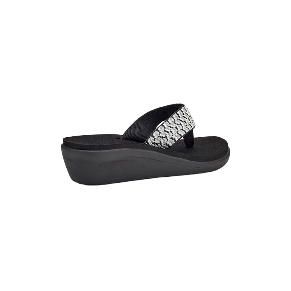 Teva Women's Voya Wedge, Paint Tracks Black/White, 10 M US