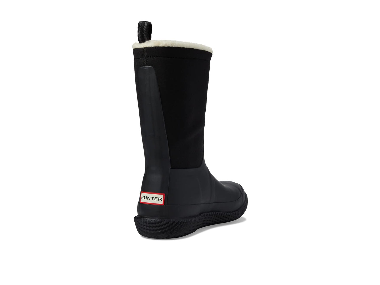 Insulated Roll Top Webbing Vegan Shearling Boots for Women by Hunter Boots US 7