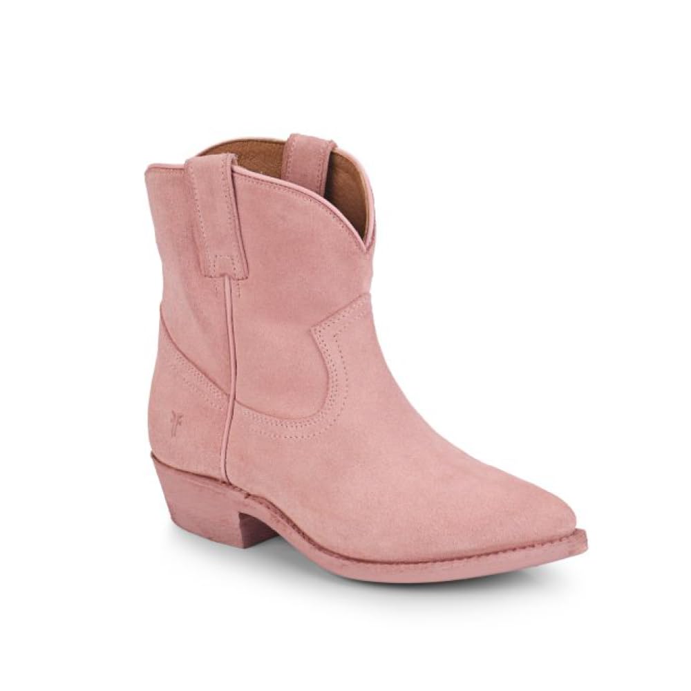 Frye Billy Short Women's Leather Western Boot - Classic Cowgirl Style, Durable Craftsmanship, Comfortable Fit, Dusty Pink - Velour Leather - 8M