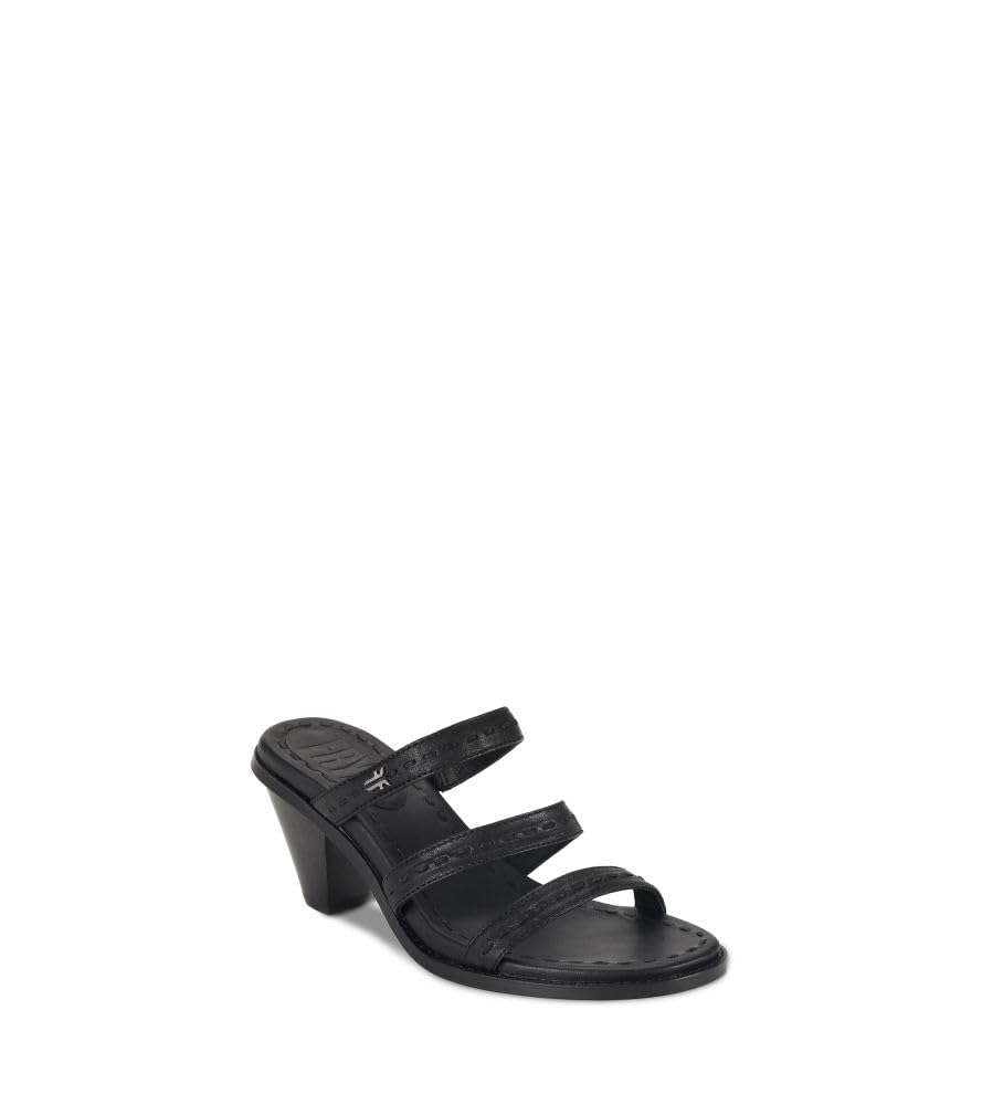 Frye Women's Estelle Strappy Slid Sandal, Black - 6M