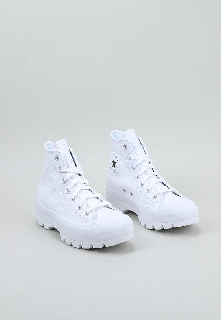 Converse Chuck Taylor All Star Lugged Leather Hi Womens Shoes Size 9, Color: White/Black