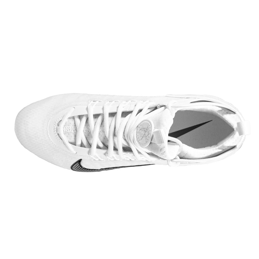 Nike Men's Huarache 9 Elite Mid Lacrosse Cleats (White | Black, M 7.5 / W 9)