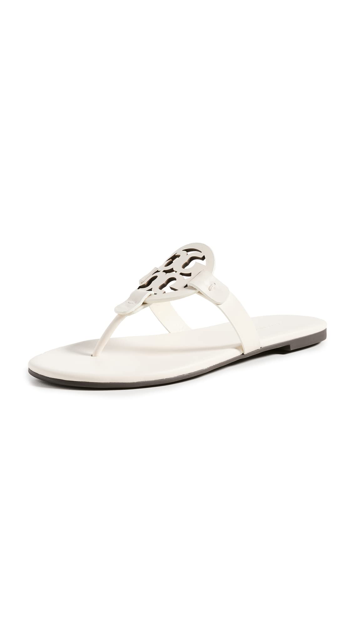 Tory Burch Women's Miller Soft Sandals, New Ivory, Off White, 9.5 Medium US