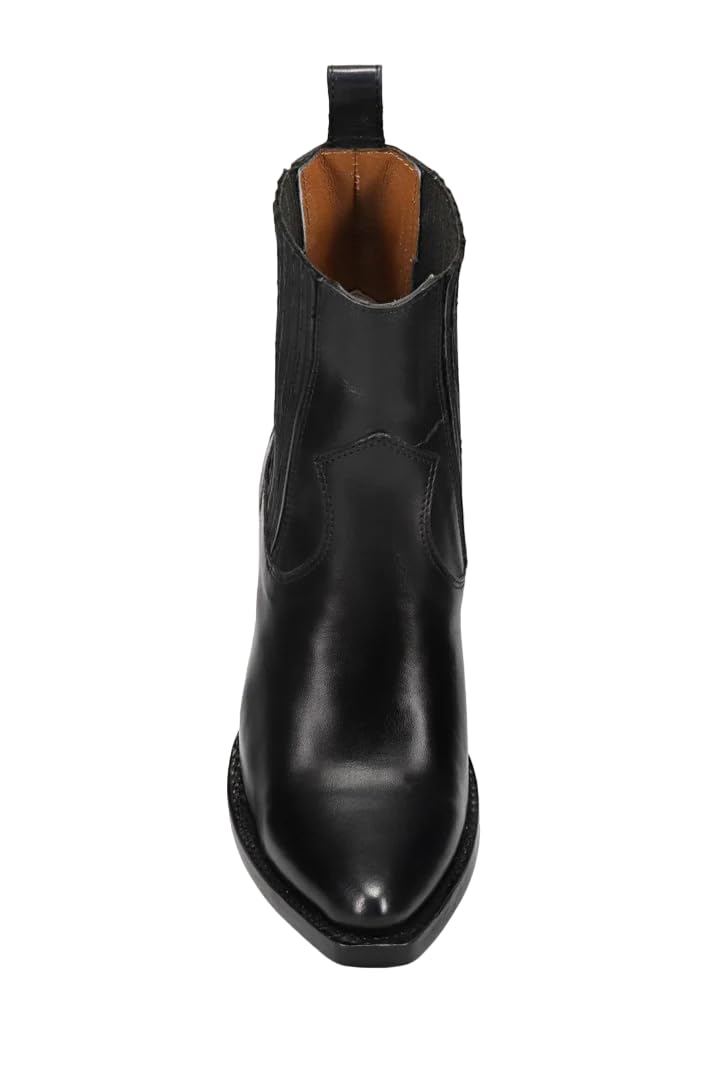 Frye Sacha Chelsea Western Boot - Women’s Stylish Ankle Bootie, Premium Leather, Comfortable, Black - 8.5 M