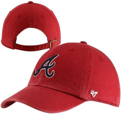 47 MLB Atlanta Braves Men's Clean Up Cap, Red