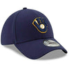 New Era Milwaukee Brewers MLB 3930 39THIRTY Flexfit Cap Hat (Small/Medium) Navy