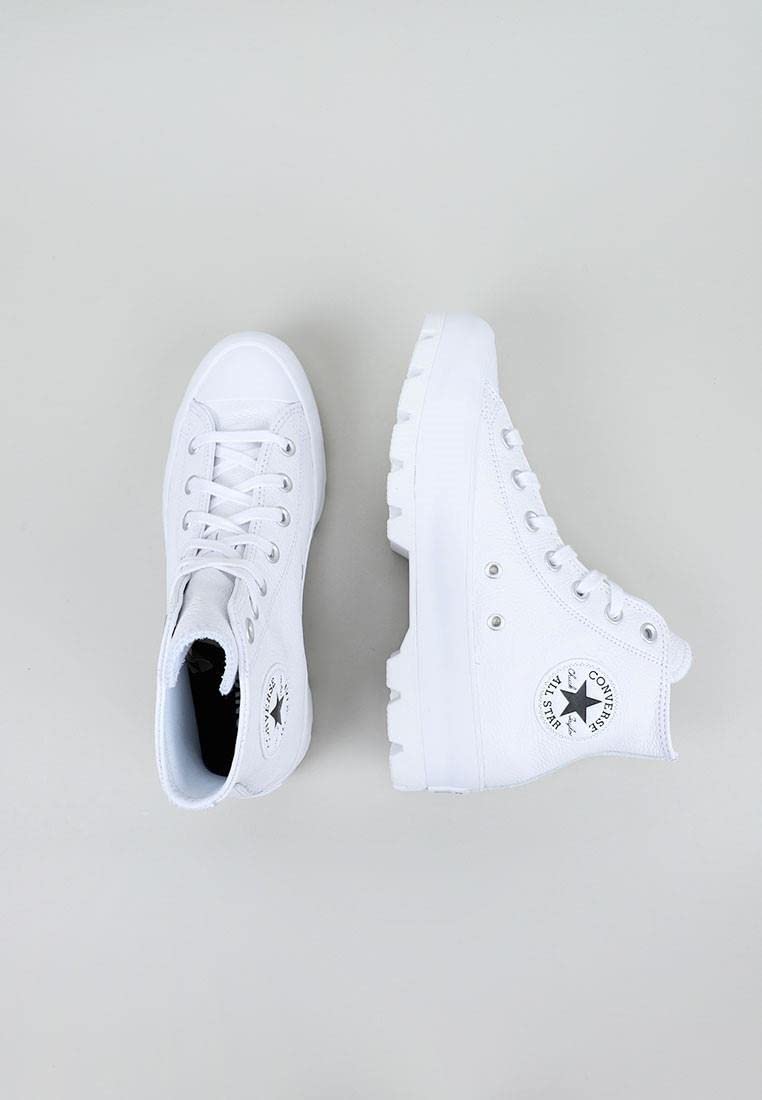 Converse Chuck Taylor All Star Lugged Leather Hi Womens Shoes Size 9, Color: White/Black